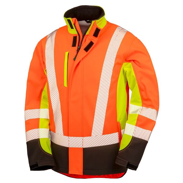 Result Recycled Three Layer Printable 3-Tone Safety Soft Shell Jacket Thumbnail