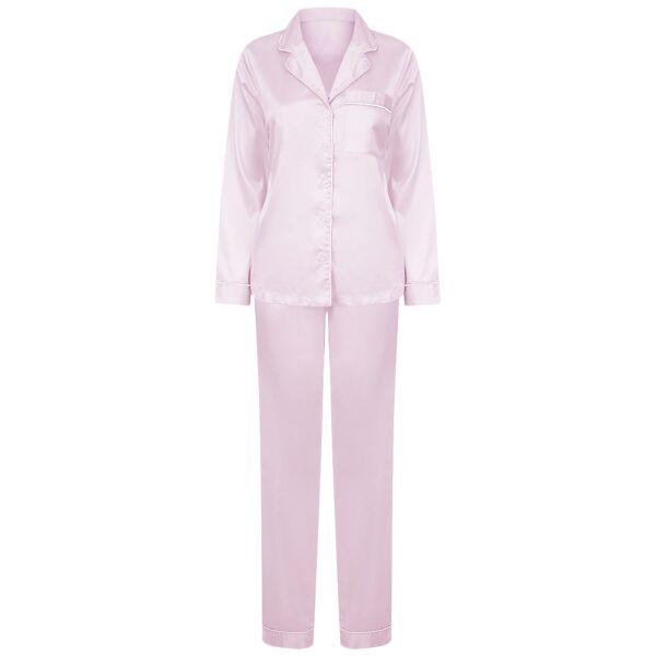 Towel City Ladies Satin Long PJ's Thumbnail