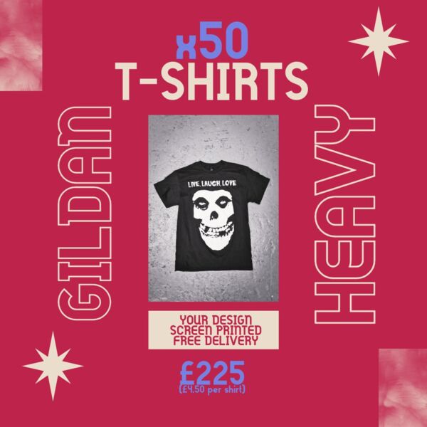 x50 Gildan Heavy / ONE COLOUR PRINT Thumbnail